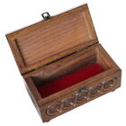 20302-2 Ukrainian Carved Walnut Wood Chest Hutsul Style Kufer 7"x3.5"