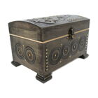 20407-3 Ukrainian Carved Wooden Chest Hutsul Style 6.25"x4.5"